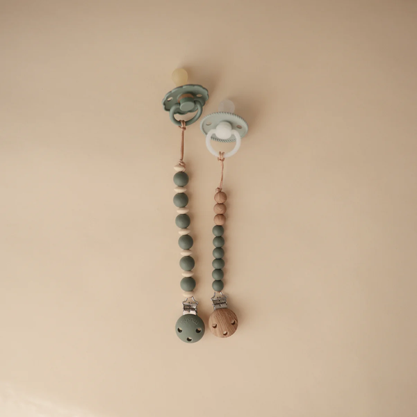 Silicone Pacifier Clip - Dried Thyme