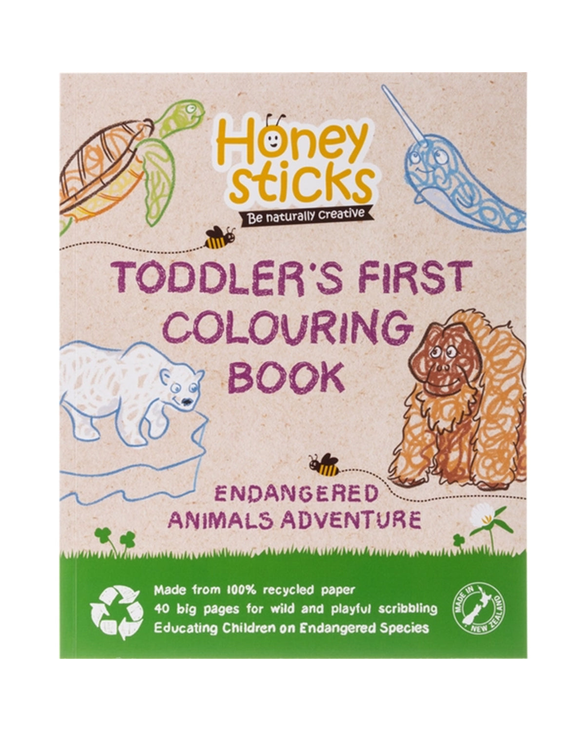 Toddler's First Coloring Book - Endangered Animals