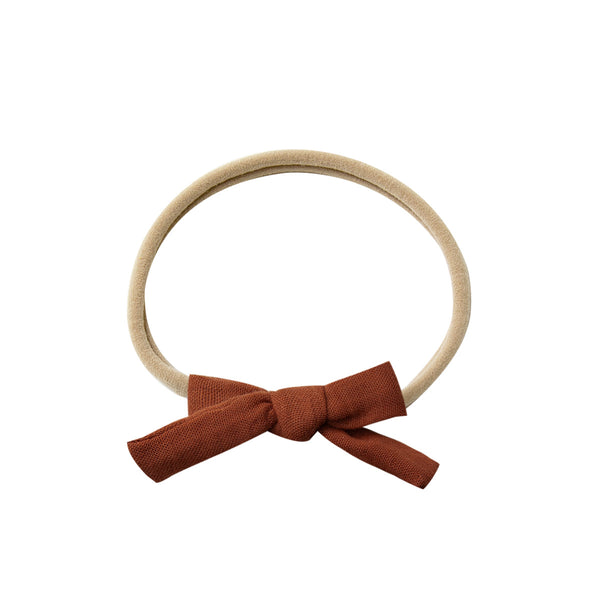 Mini Bow Headband - rust