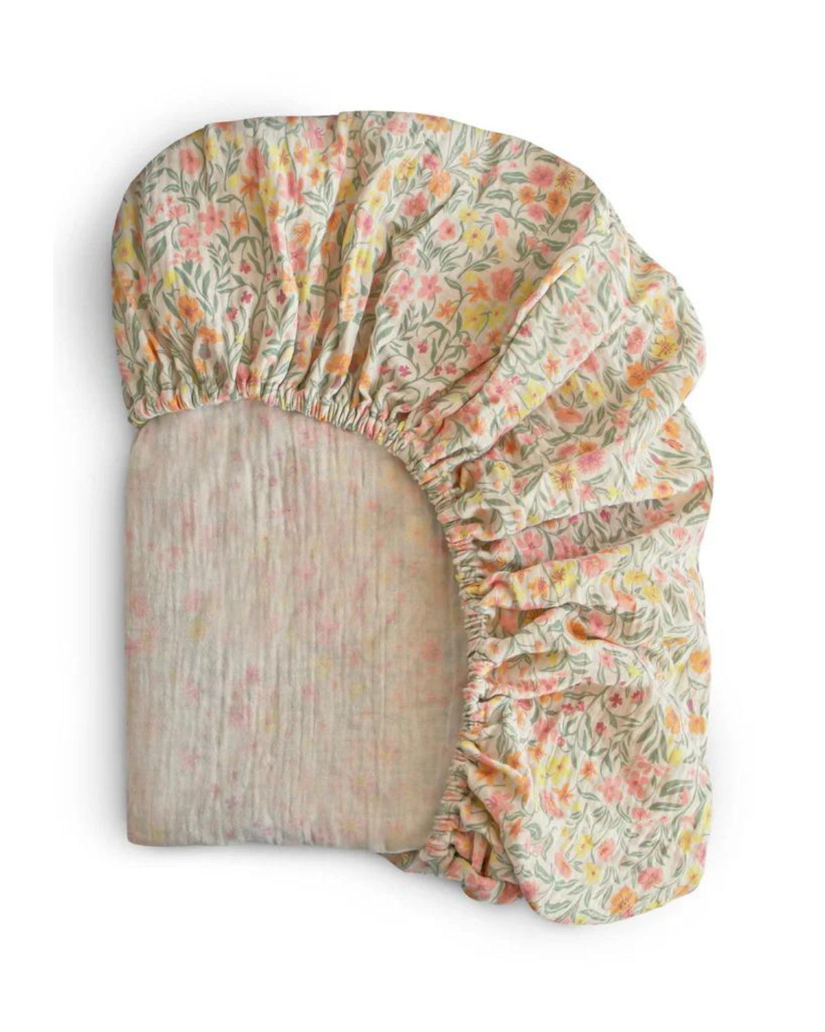 Soft Muslin Crib Sheet - Pastel Blooms