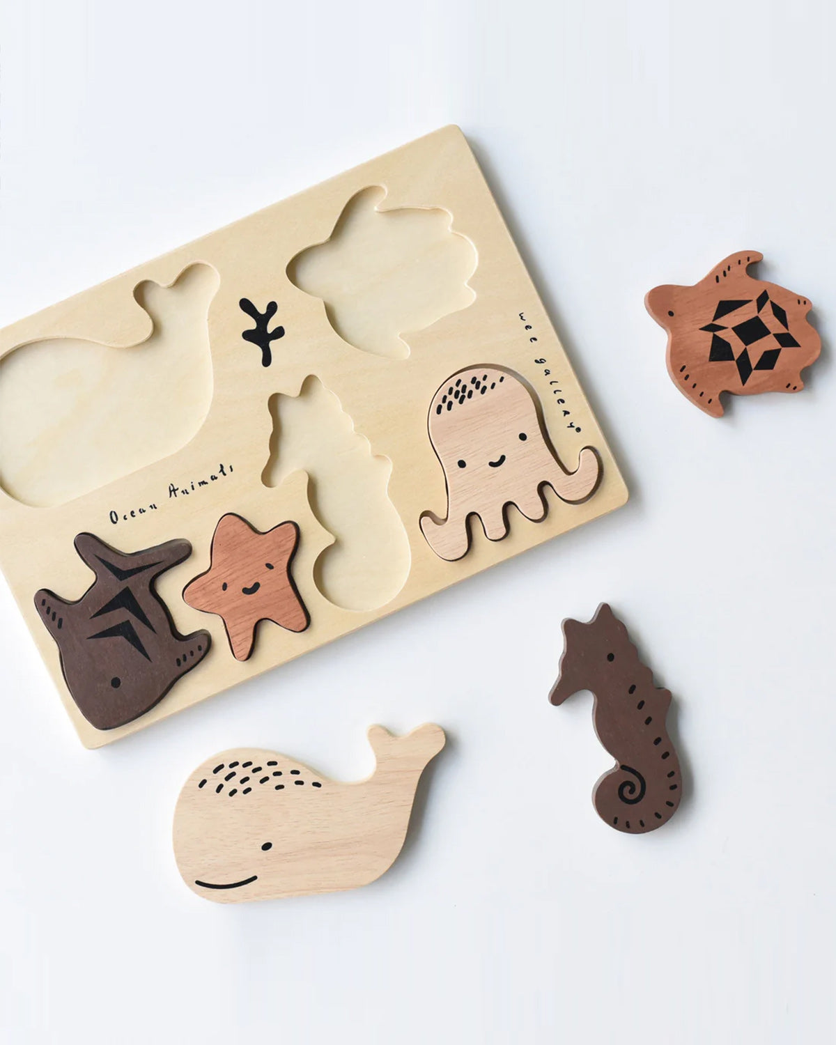 Wooden Puzzle - Ocean Animals- <br>Wee Gallery