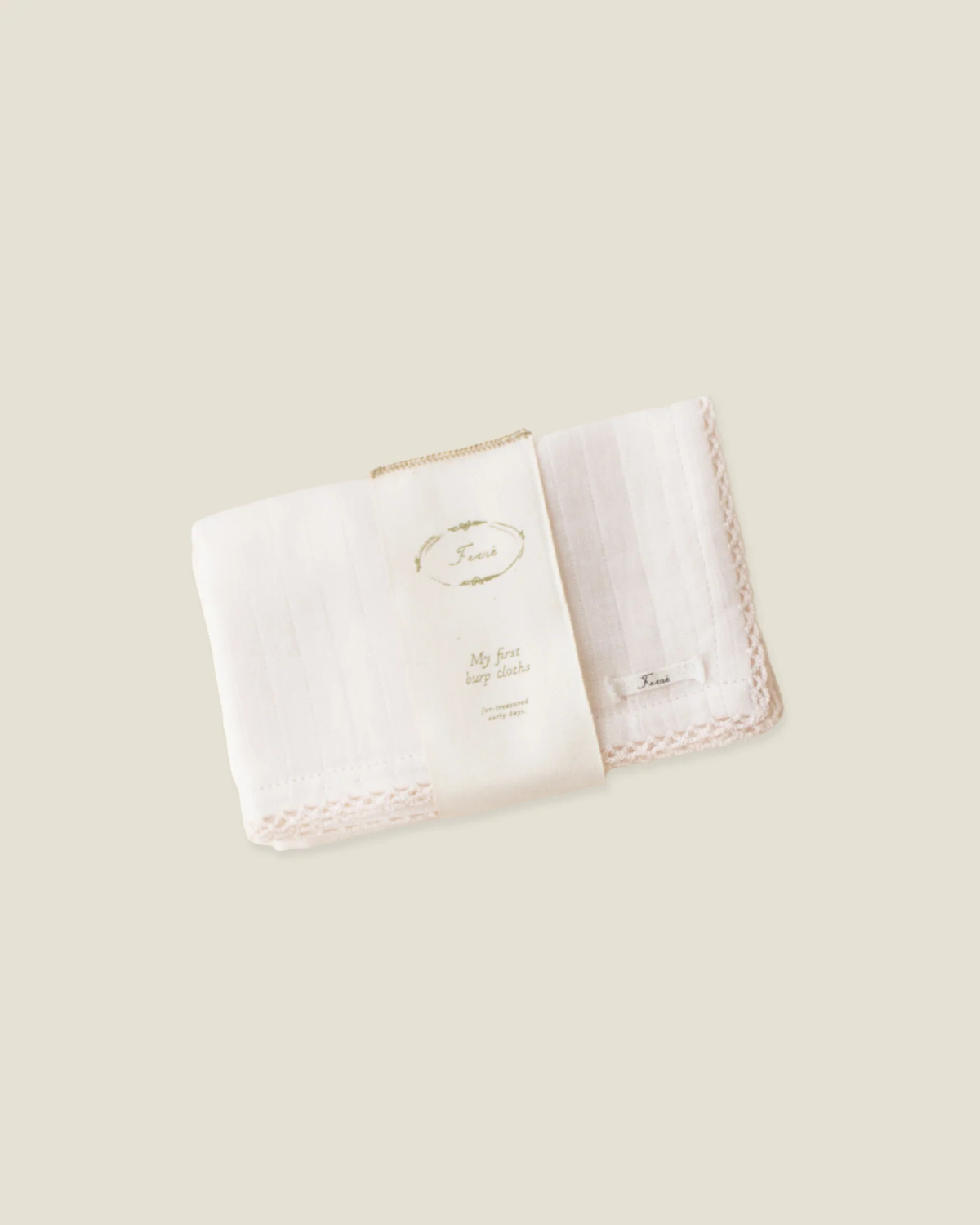 Crochet Burp Cloth - Barely Pink (set of 2 )
