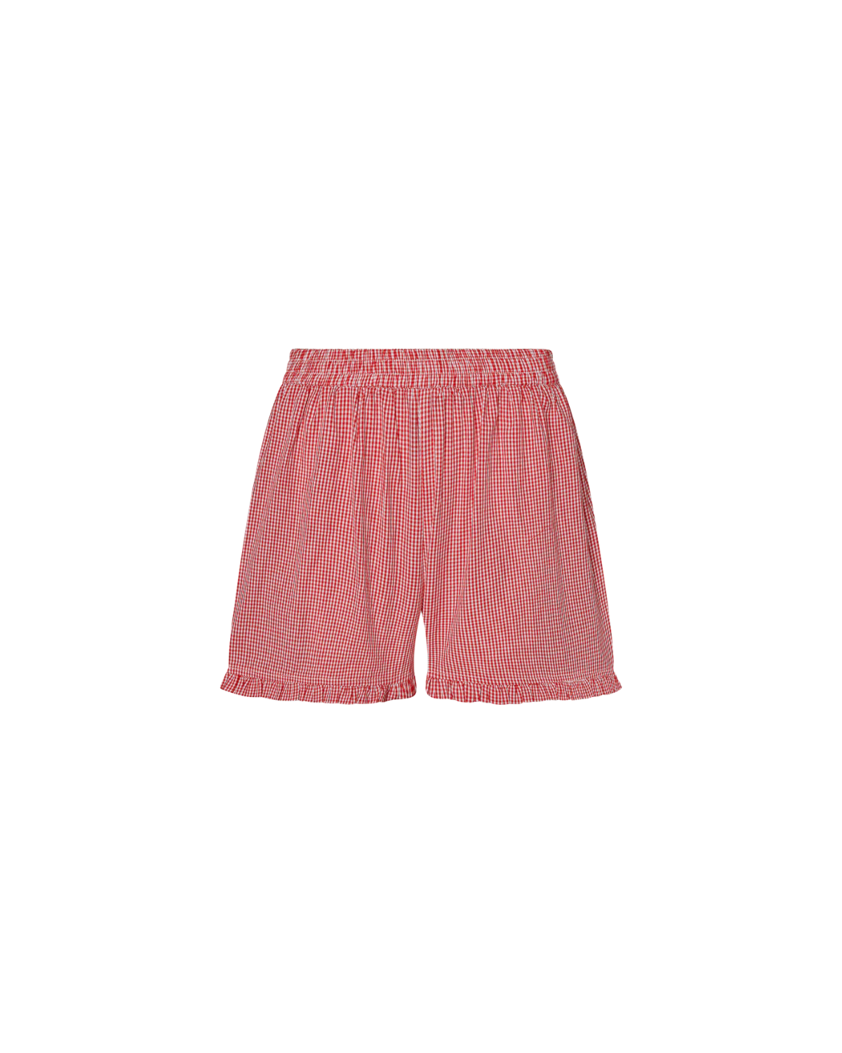 Ruffle Boxer Shorts - red gingham