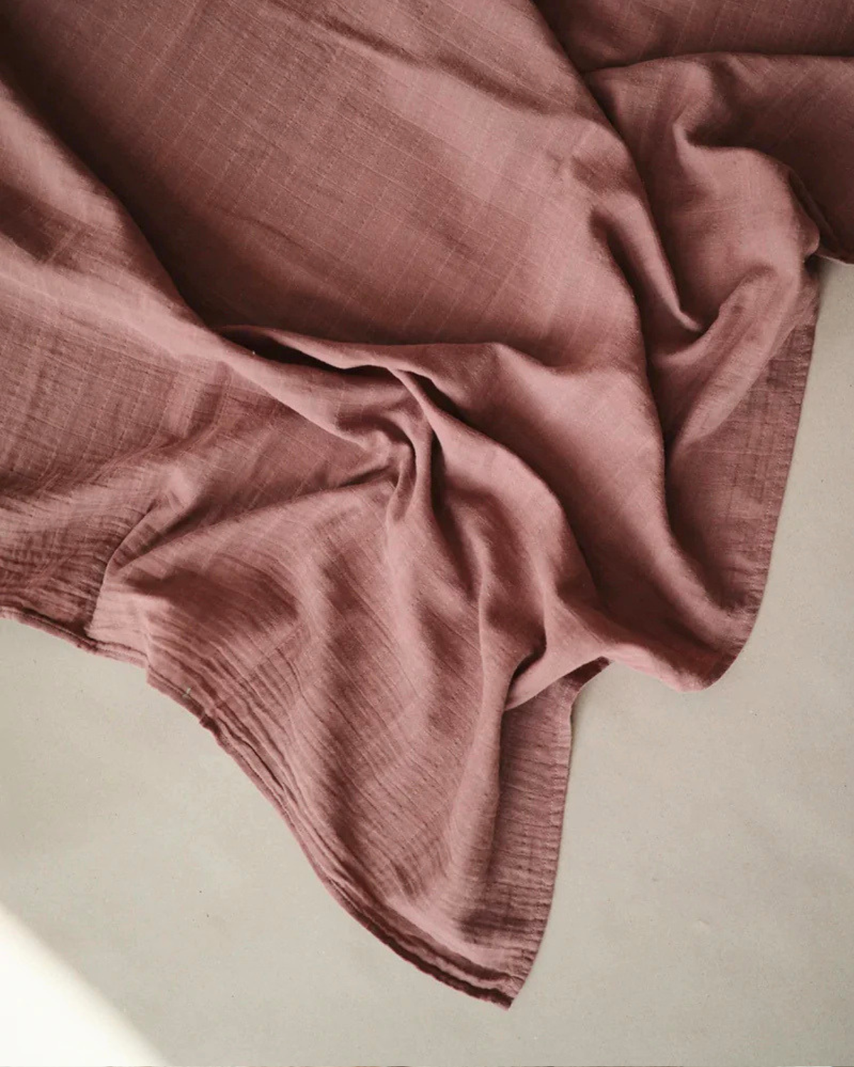 Muslin Swaddle Blanket Organic Cotton - Cedar