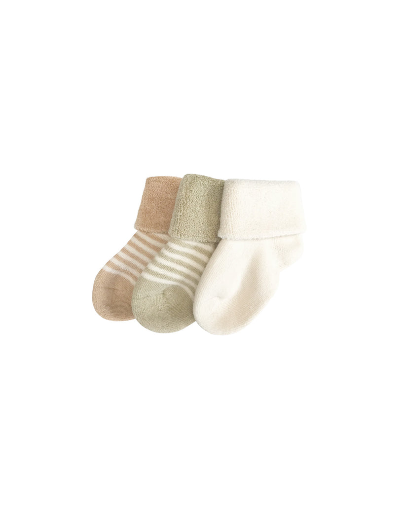 Stripe Organic Terry Socks – 3 pack