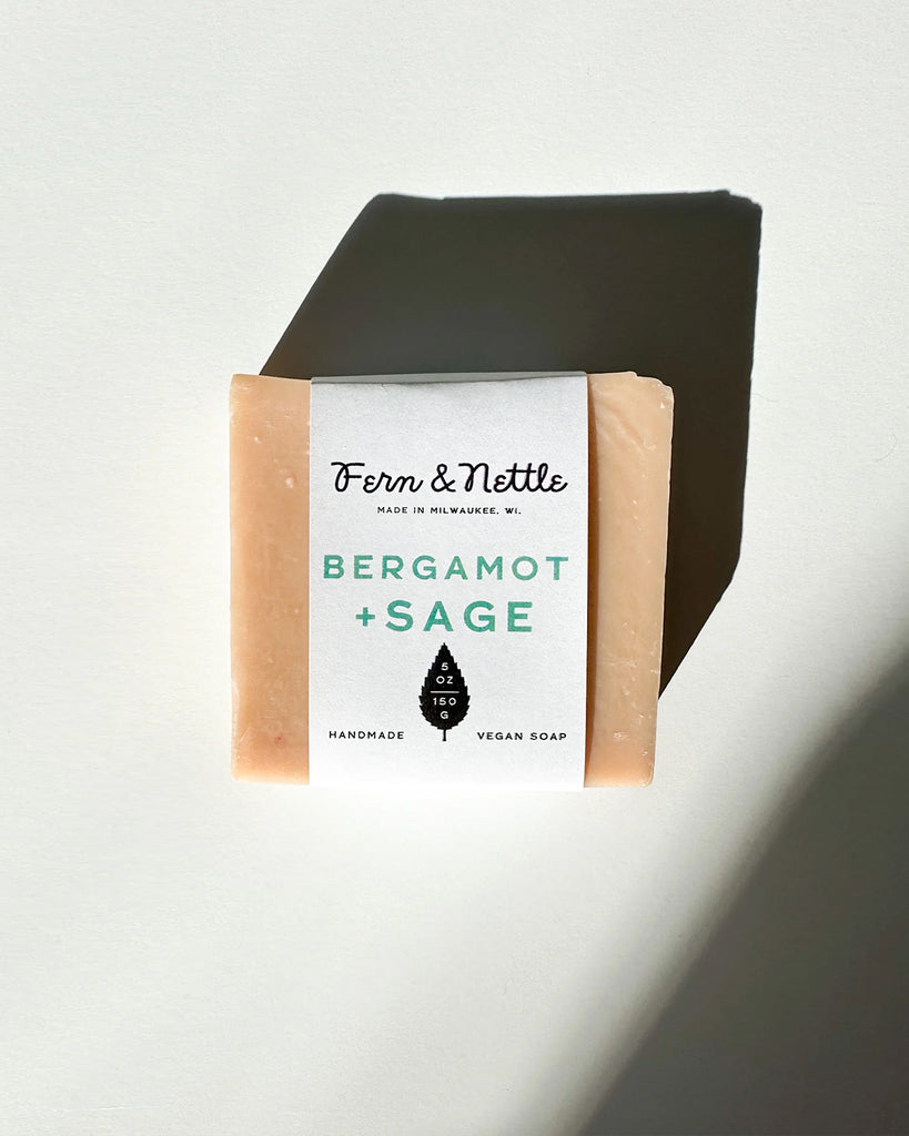 Bergamot Sage Handmade Vegan Soap <br>Fern and Nettle