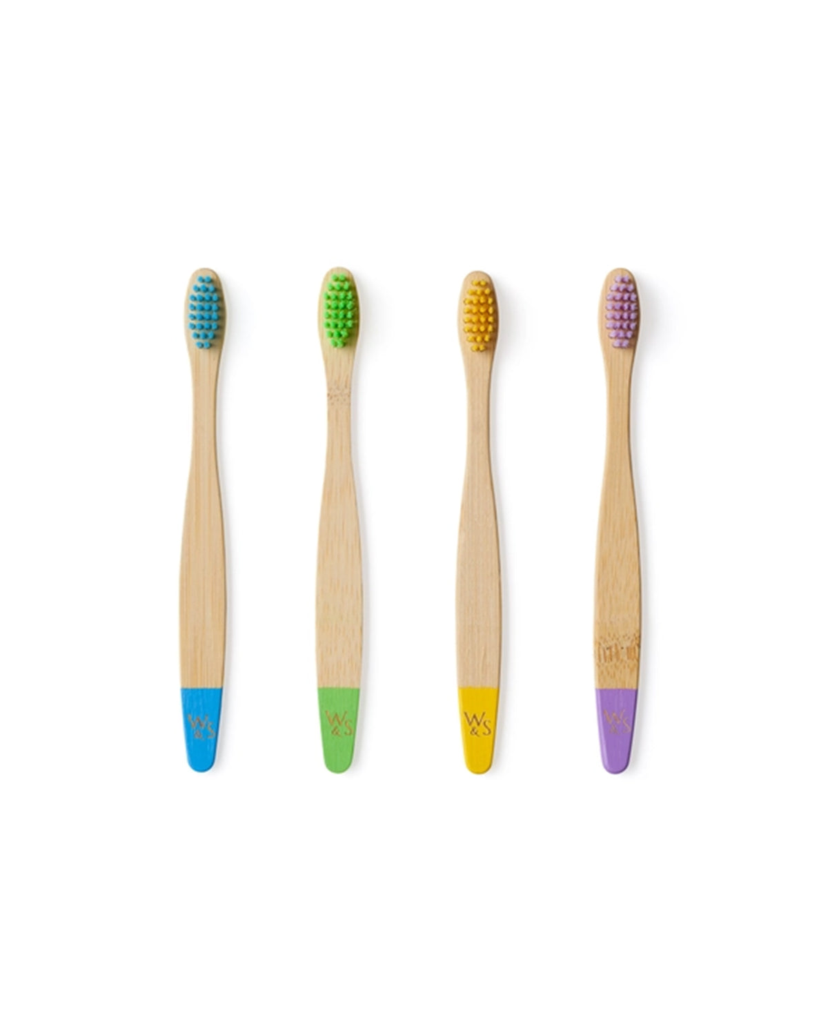 Children's Bamboo Toothbrushes - Bright - 4 pack