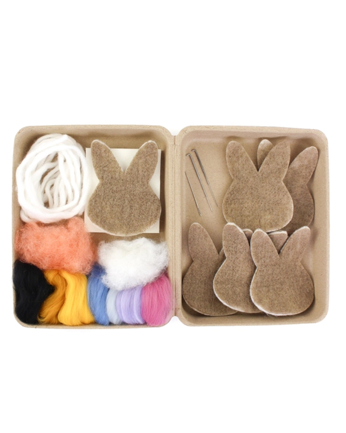 Bunny Wool Felt Crafting Kit - 6 bunnies