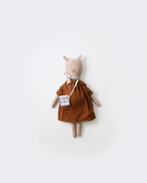Mae the Barn Cat Heirloom Doll - rust
