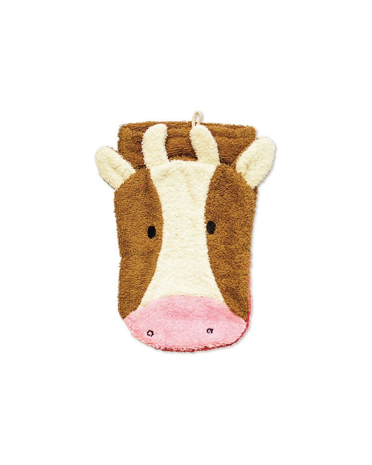 Organic Cotton Cow Washcloth Puppet