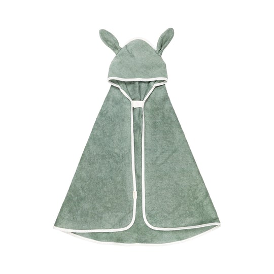 Gift Set - Hooded Baby Bunny Towel + Sheep Washcloth + Bath Color Drops