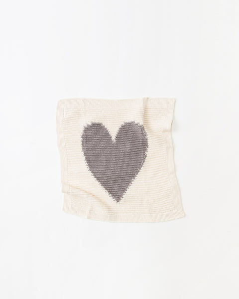 Knitted Heart Baby Lovey