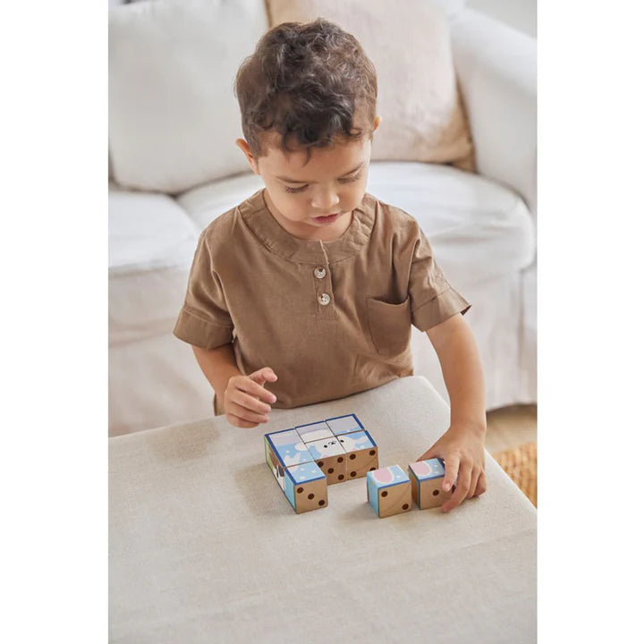 Animal Puzzle Cubes<br> Plan Toys