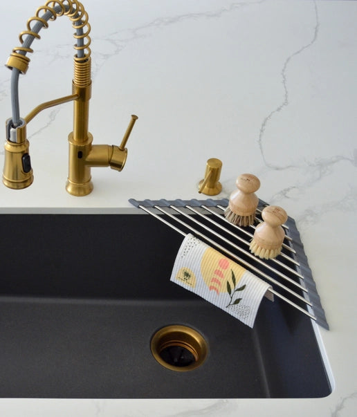 Corner Roll Up Sink Rack