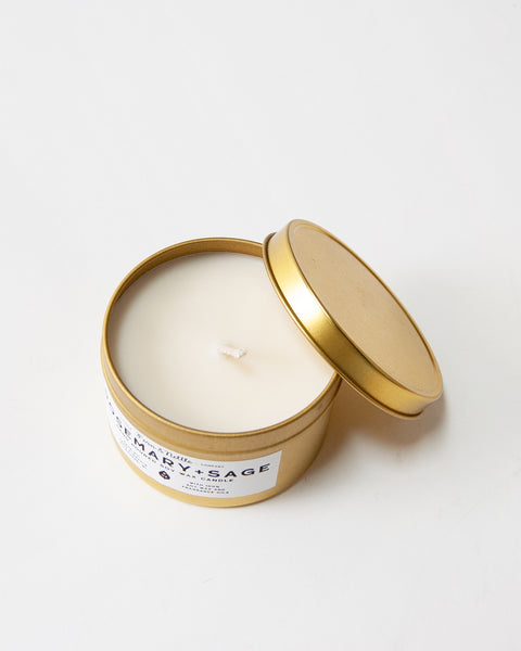 Rosemary + Sage Hand Poured Soy Wax Candle