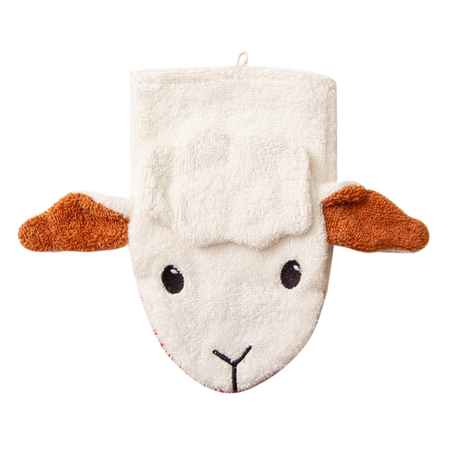 Organic Cotton Sheep Washcloth Puppet