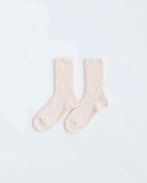 Cotton Slub Socks - Pink  <br>Fog Linen