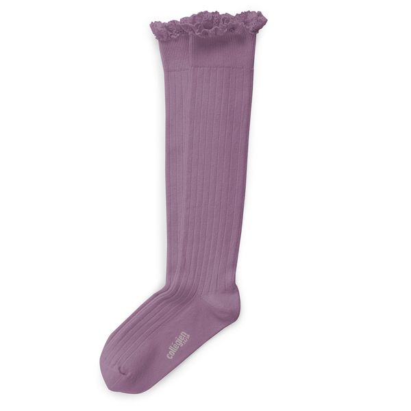 Collegien Ruffle Knee Socks - lavender