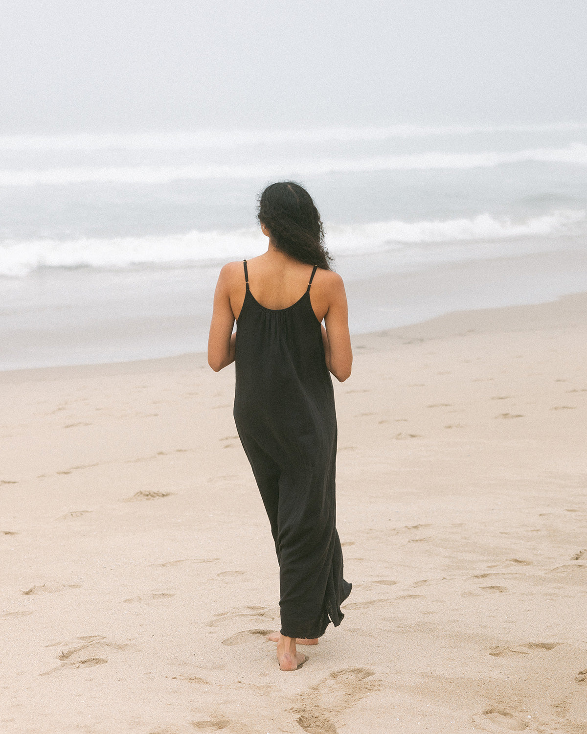 back of gauze maxi sundress