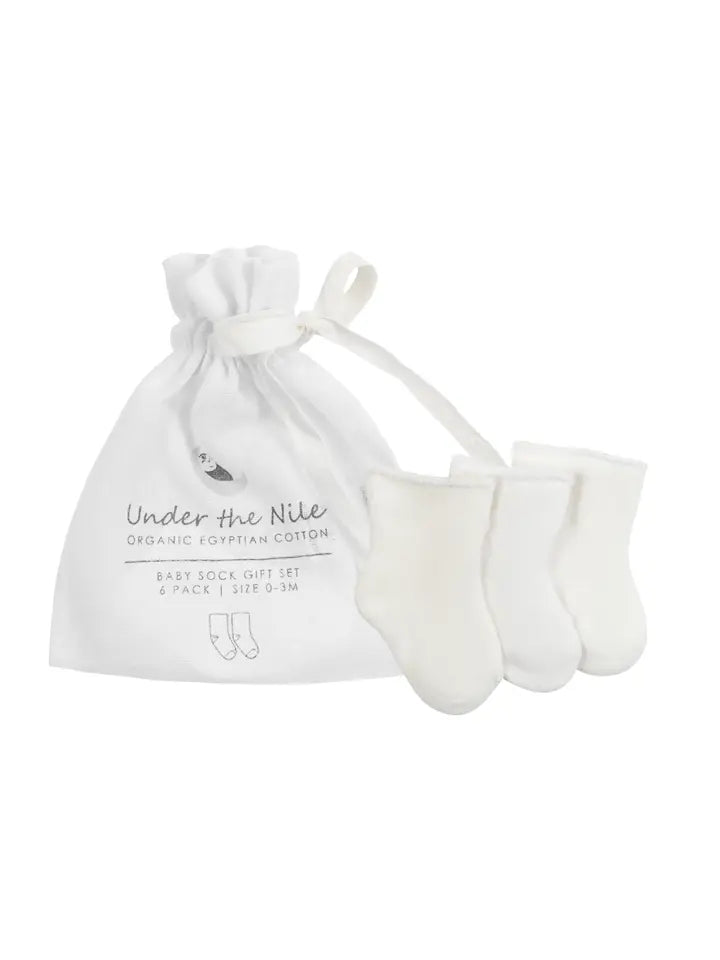 Newborn socks - organic cotton - 6 pack