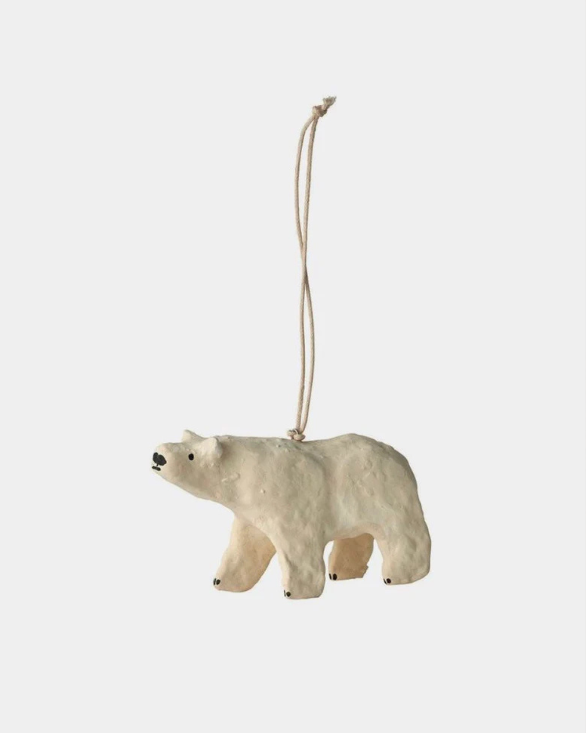 Paper Mache Polar Bear Ornament <br>Fog Linen