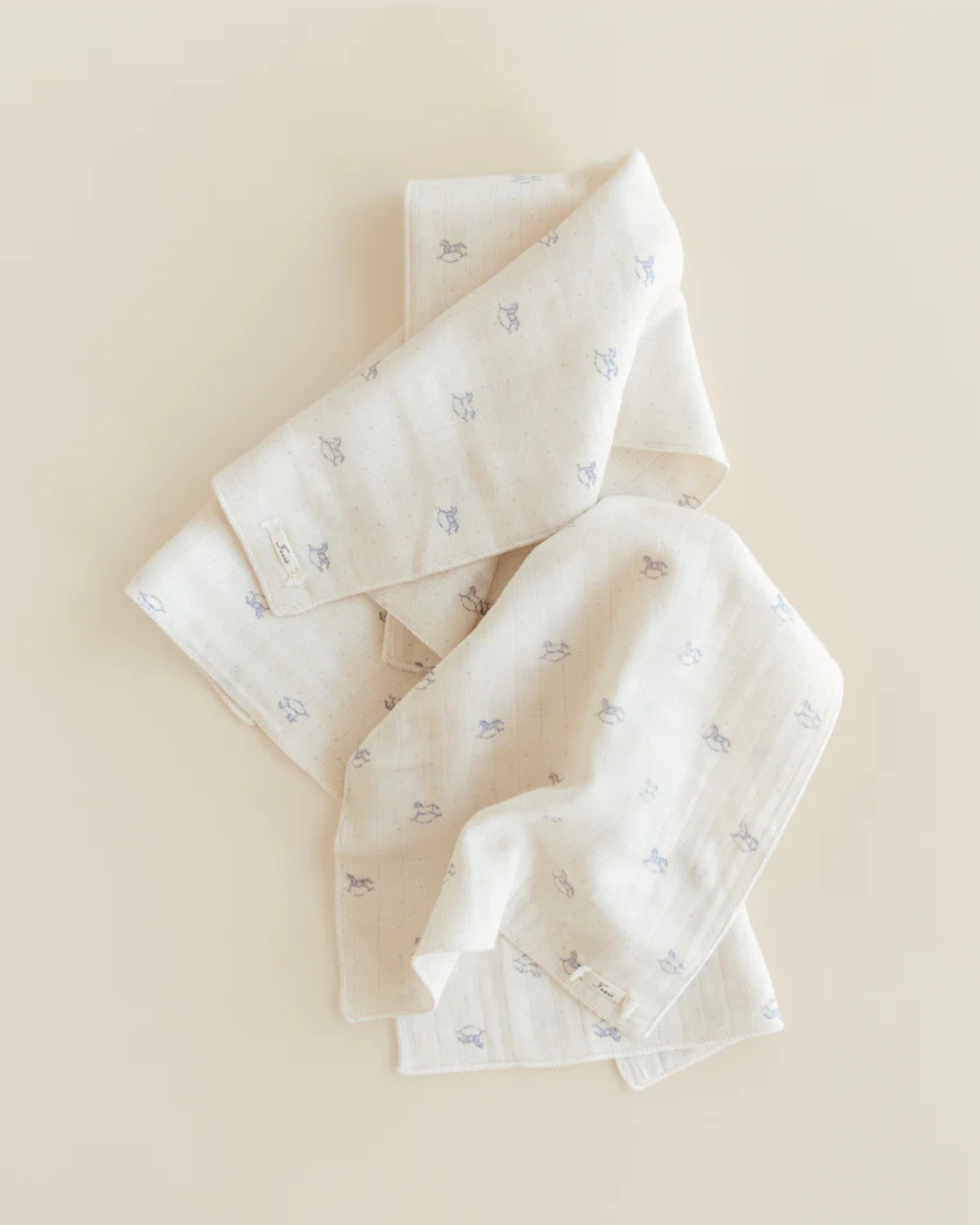 Burp Cloth - set of 2 - rocking horse