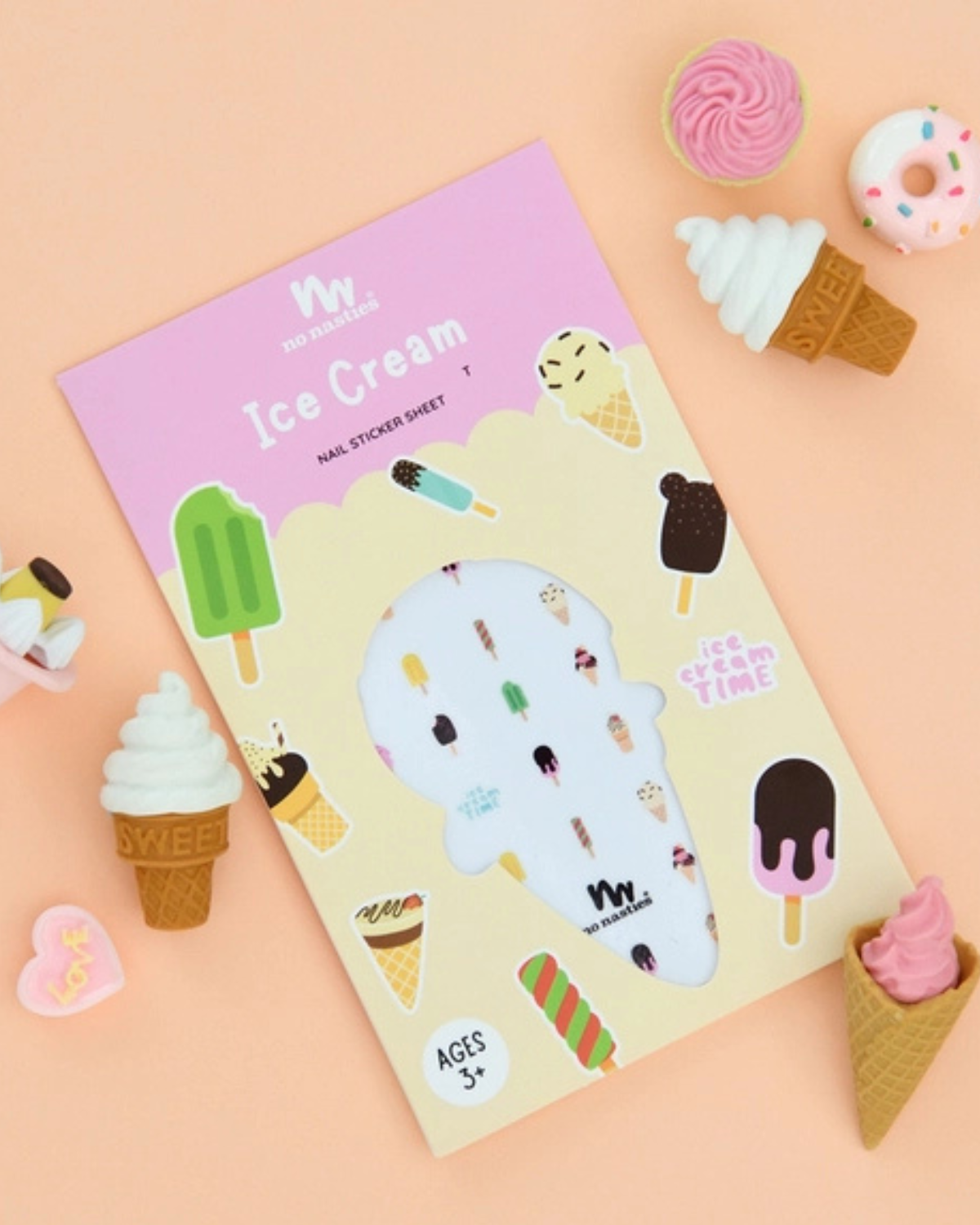 Ice-Cream Themed Nail Stickers <br> no nasties