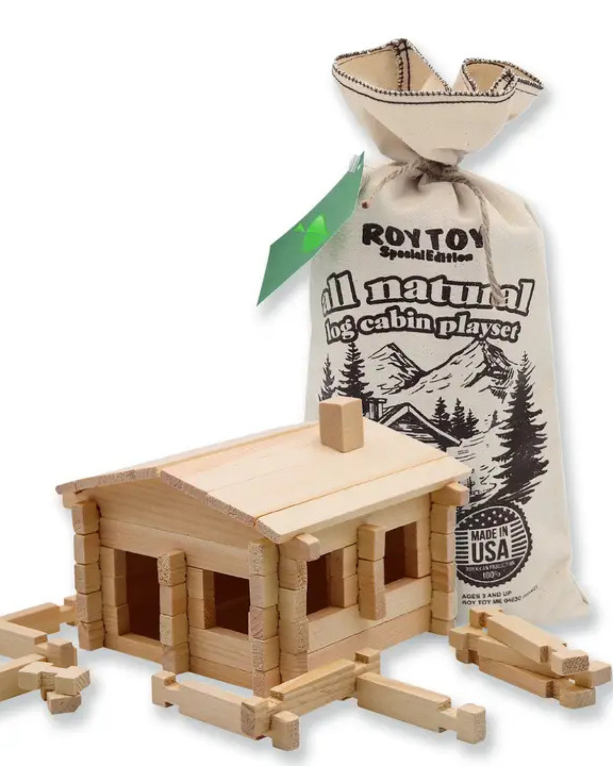 Roy Toy All Natural Log Cabin