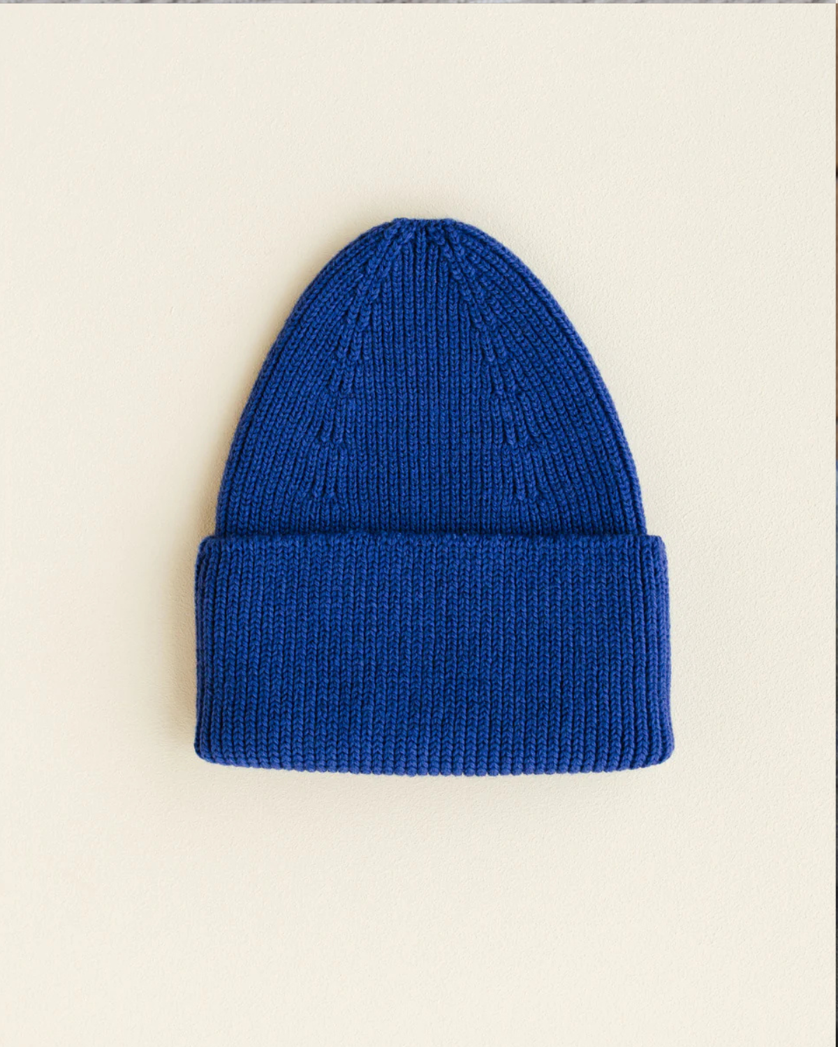 Kids Beanie Fonzie - cobalt <br>hvid