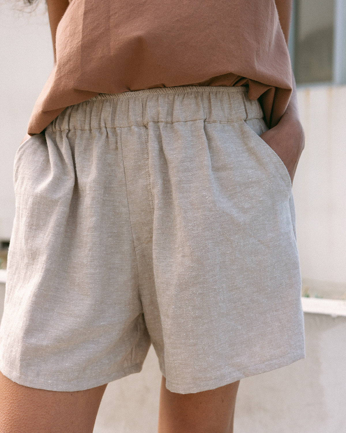woven shorts
