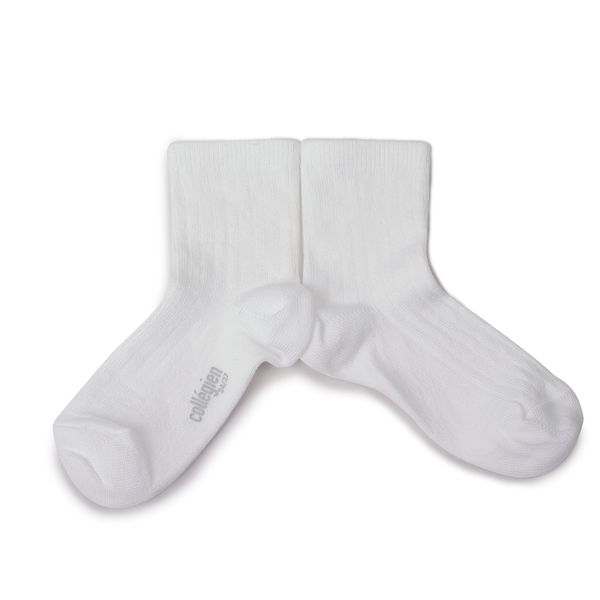Collegien Paul Lightweight Ribbed Ankle Socks - white