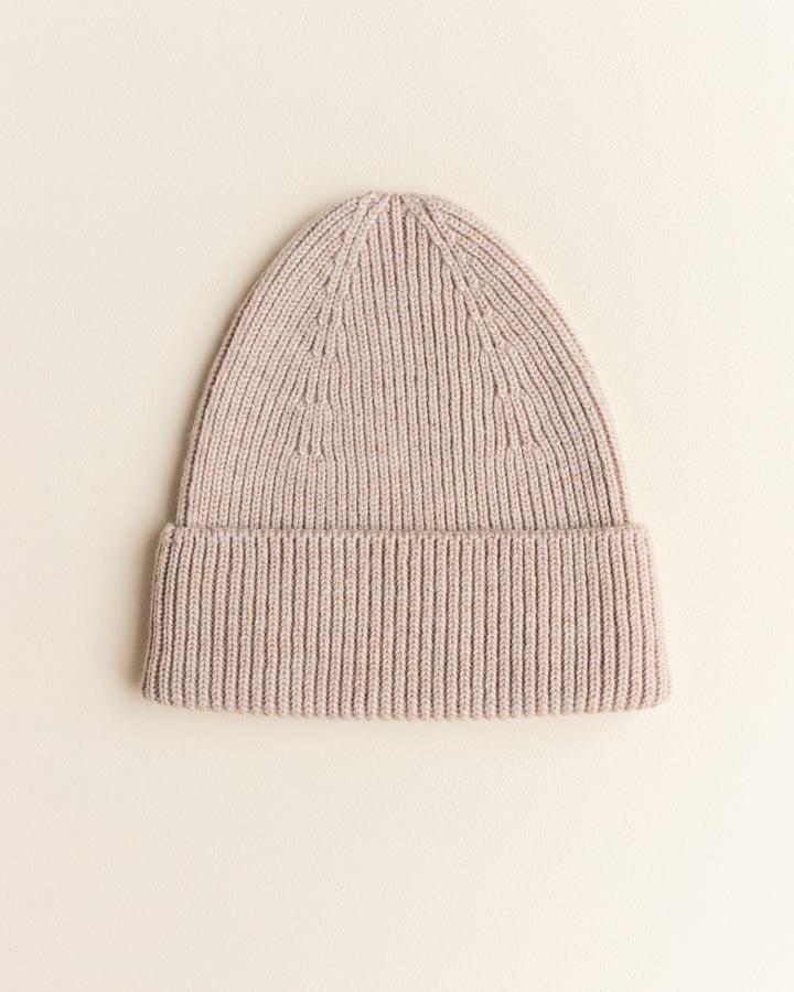 Newborn Beanie Fonzie - Sand <br>hvid