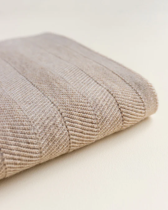 Merino Wool Blanket Freddie - Sand <br>hvid