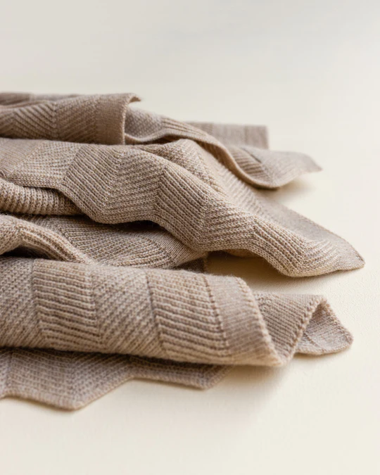 Merino Wool Blanket Freddie - Sand <br>hvid