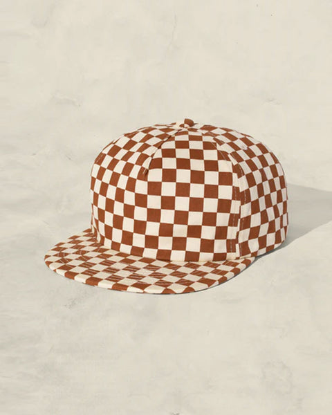 Kids Checkerboard Field Trip Hat - rust <br> WELD MFG