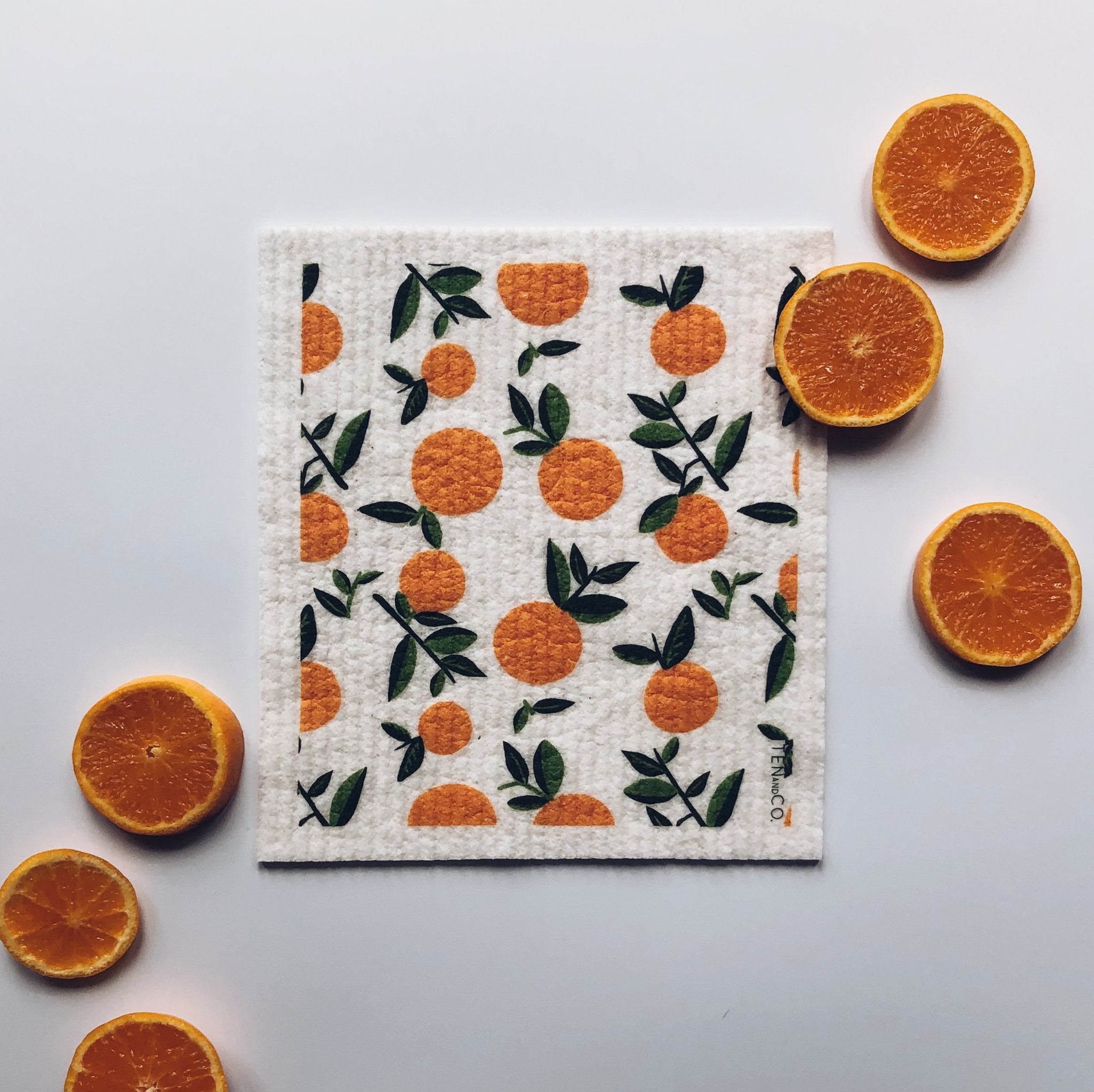 Citrus Orange Sponge Cloth <br>Ten & Co.