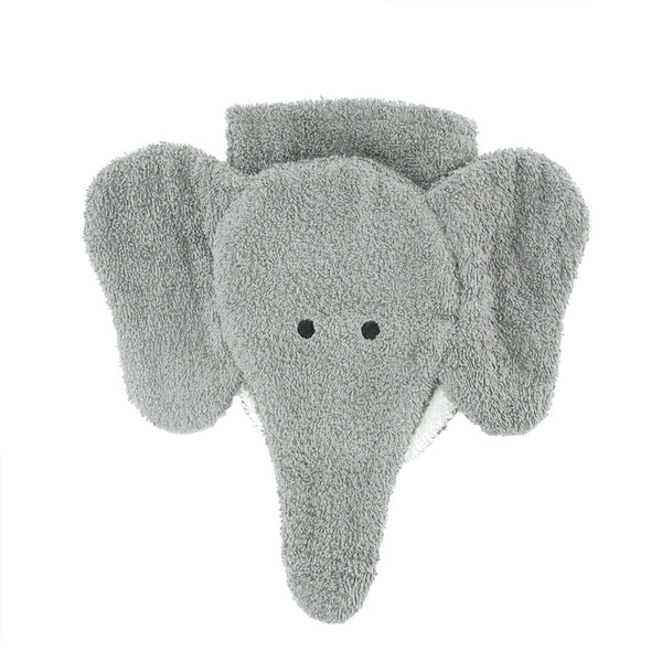 Organic Cotton Elephant Washcloth Puppet