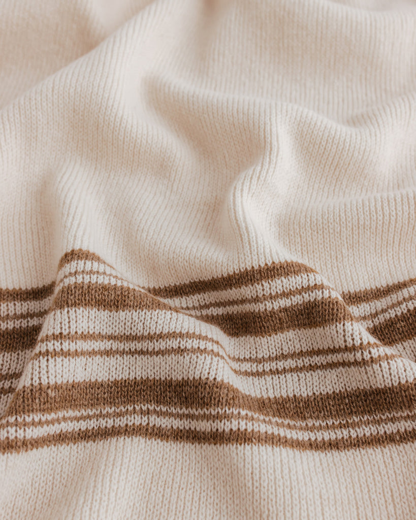 Blanket Gilbert - Off white/Walnut <br>hvid
