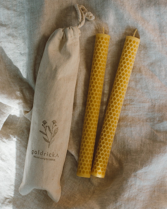 Honeycomb Beeswax Dinner Candles