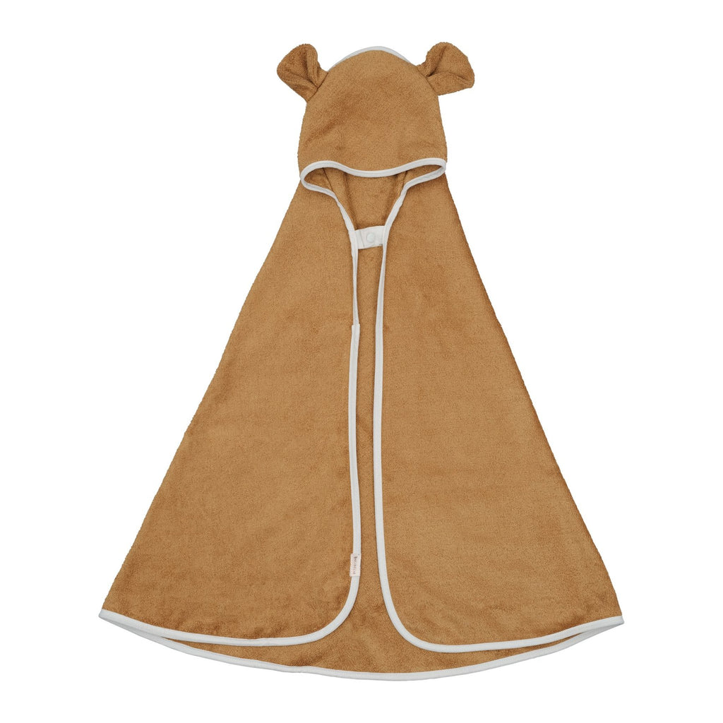 Hooded Baby Towel - Bear - Ochre <br> Fabelab