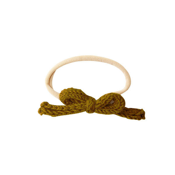 Knit Bow Headband - fennel