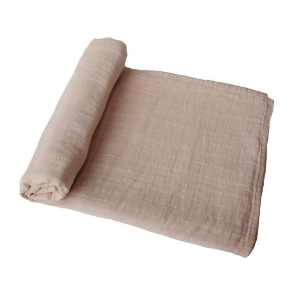 Muslin Swaddle Blanket Organic Cotton - Pale Taupe