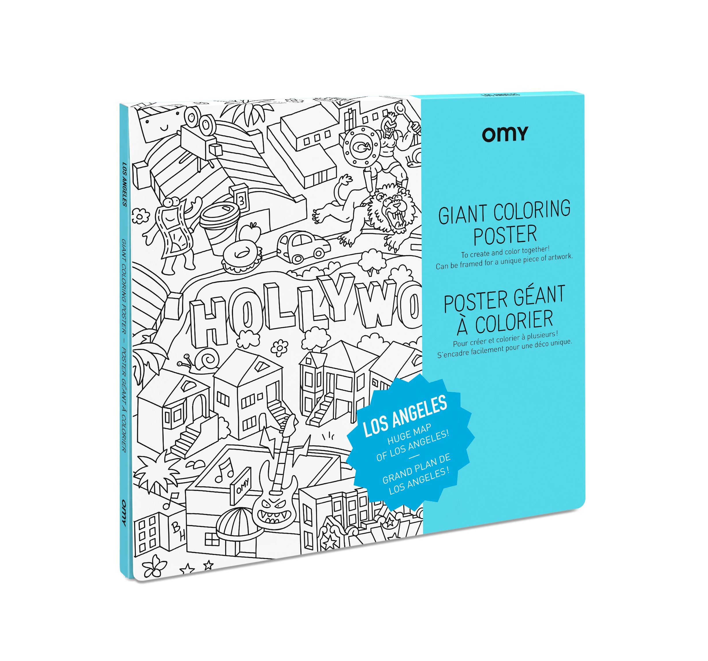 Giant Coloring Poster - Los Angeles<br> OMY