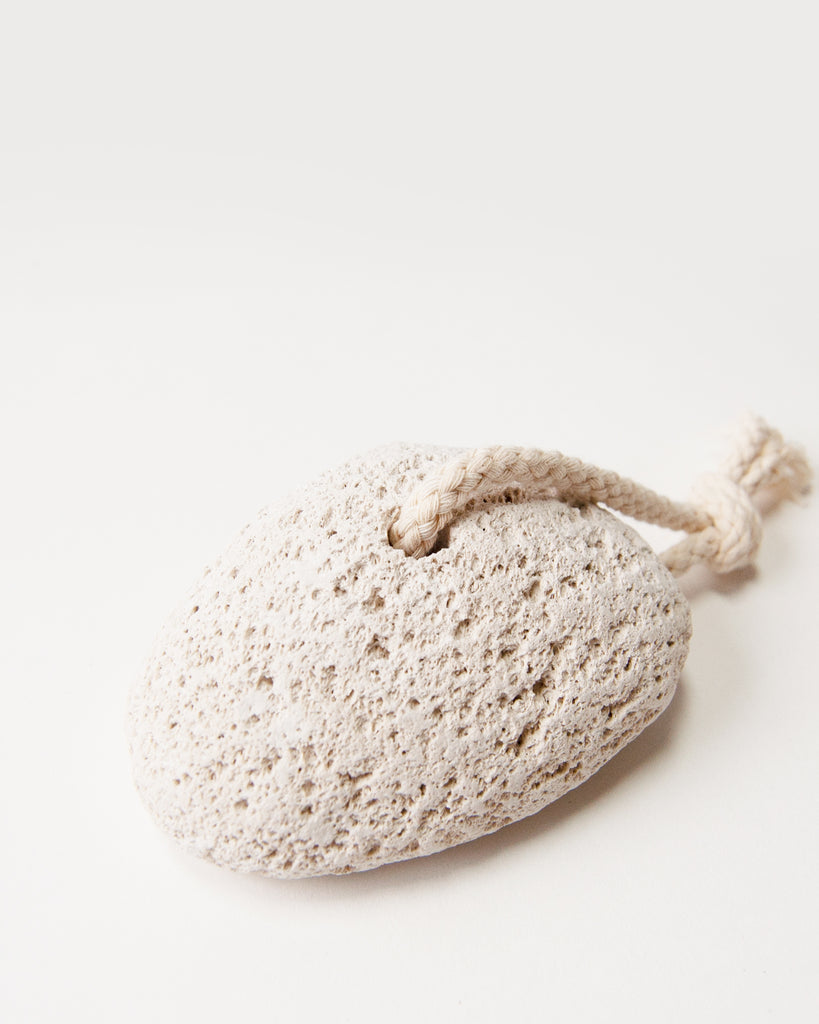 Pumice stone with cotton strap