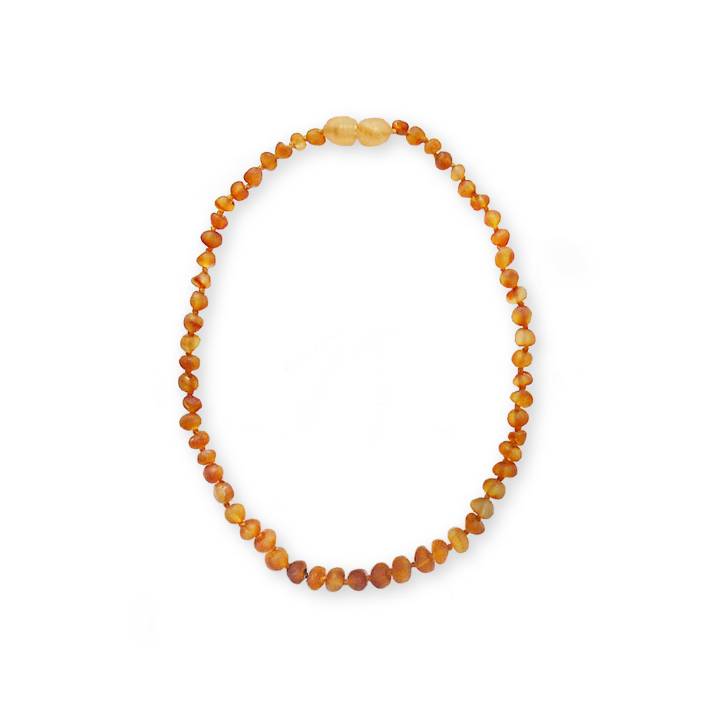 Raw Baltic Amber Necklace cognac Canyon Leaf