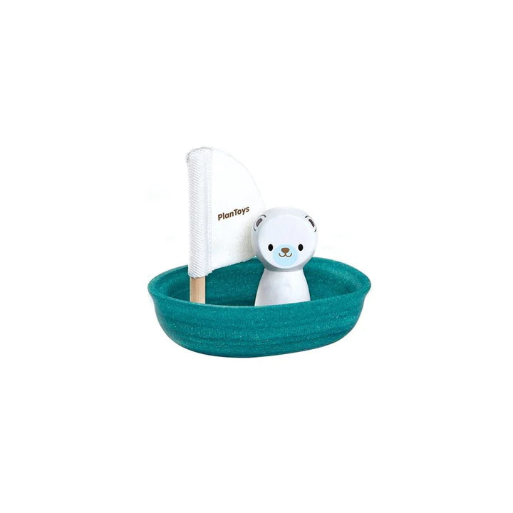 Sailing Boat - Polar Bear <br> Plan Toys