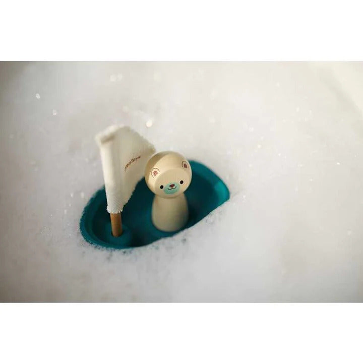 Sailing Boat - Polar Bear <br> Plan Toys