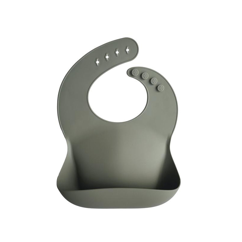 Silicone Baby Bib - Silver Sage