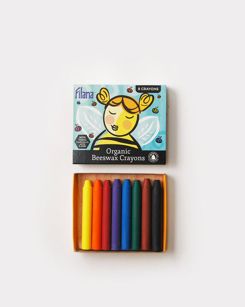 Organic Beeswax Crayons - 8 sticks <br> Filana