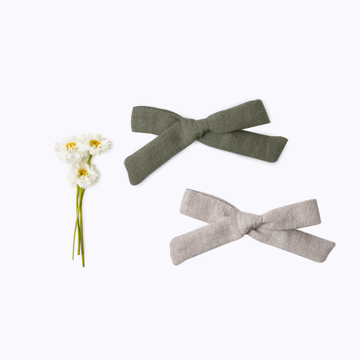 Mini Bow Set - thyme & wheat